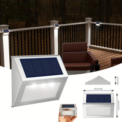 Solar Garden Light Stairs Home Yard Steps Wall Lights Outdoor Waterproof