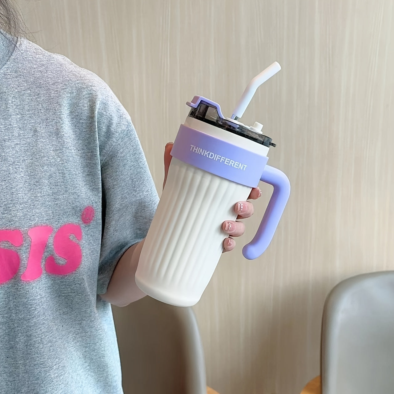 860ml Stainless Steel Insulation Water Cup with Handle