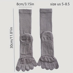 Five Toe Split Yoga Socks, Non-slip Pilates Socks with Grips