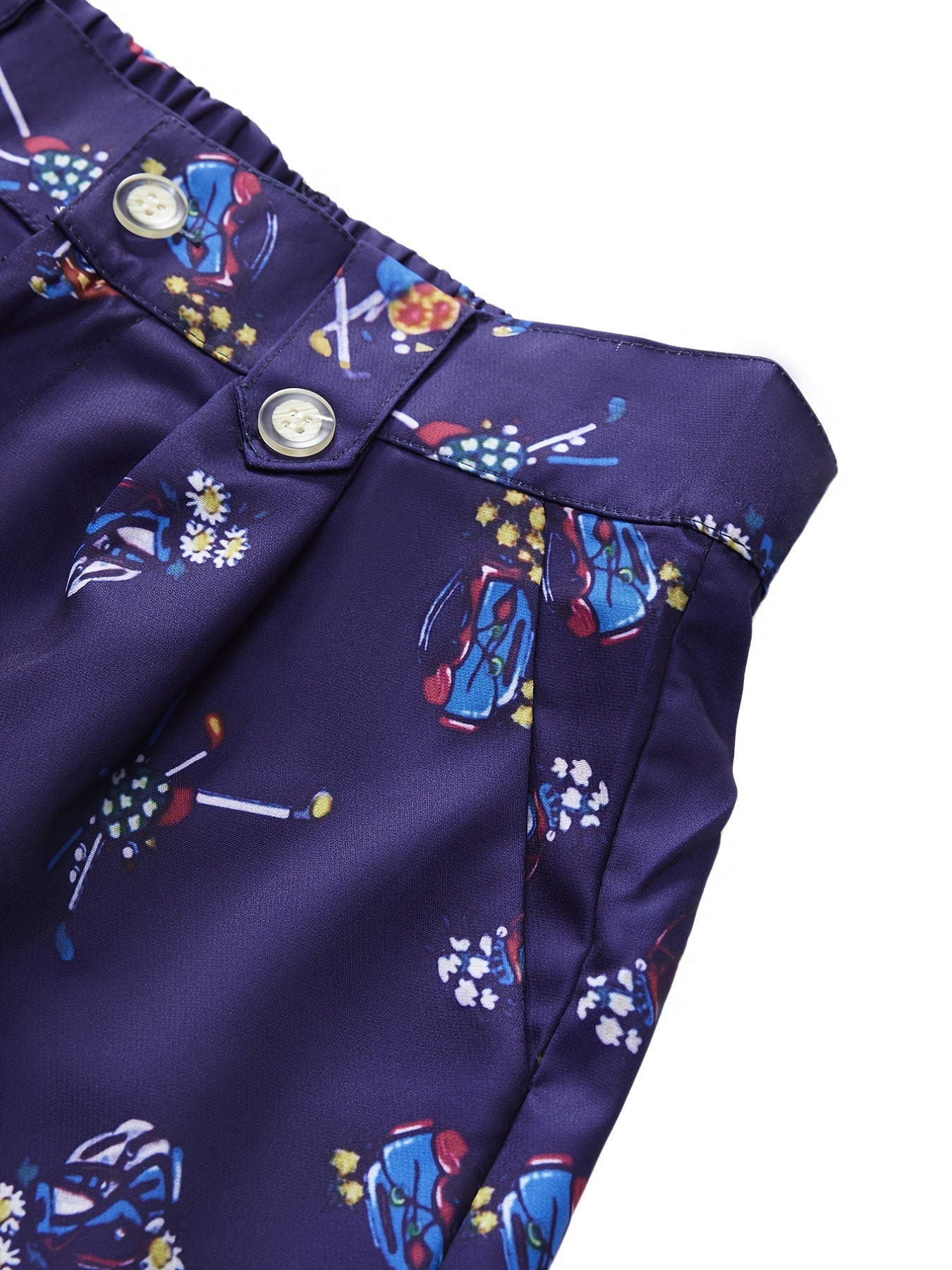 Cartoon Print Shorts Casual Wide Leg Summer Shorts