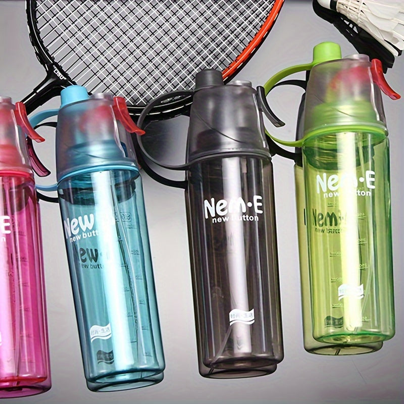 600ml Portable Sports Spray Water Cup - Cooling Bottle