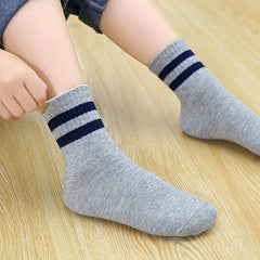 5 Pairs Striped Knit Socks for Boys and Girls
