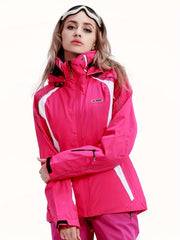 BEAUME Women's Ski Jacket Long Sleeve Zip up Front Warm Hoodies