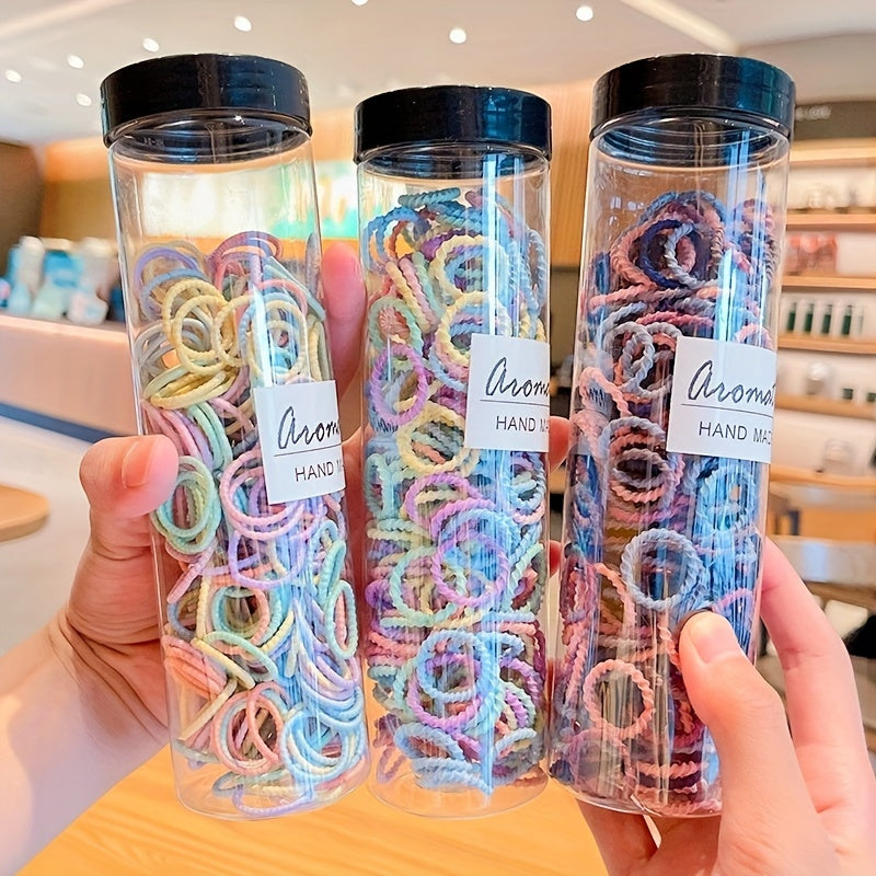 300pcs Colorful Hair Bands Hair Ties Elastic Hair Accessories for Girls Kids