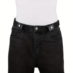 Invisible Pants Belt Casual Elastic Jeans Belt PU Leather Belt For Men