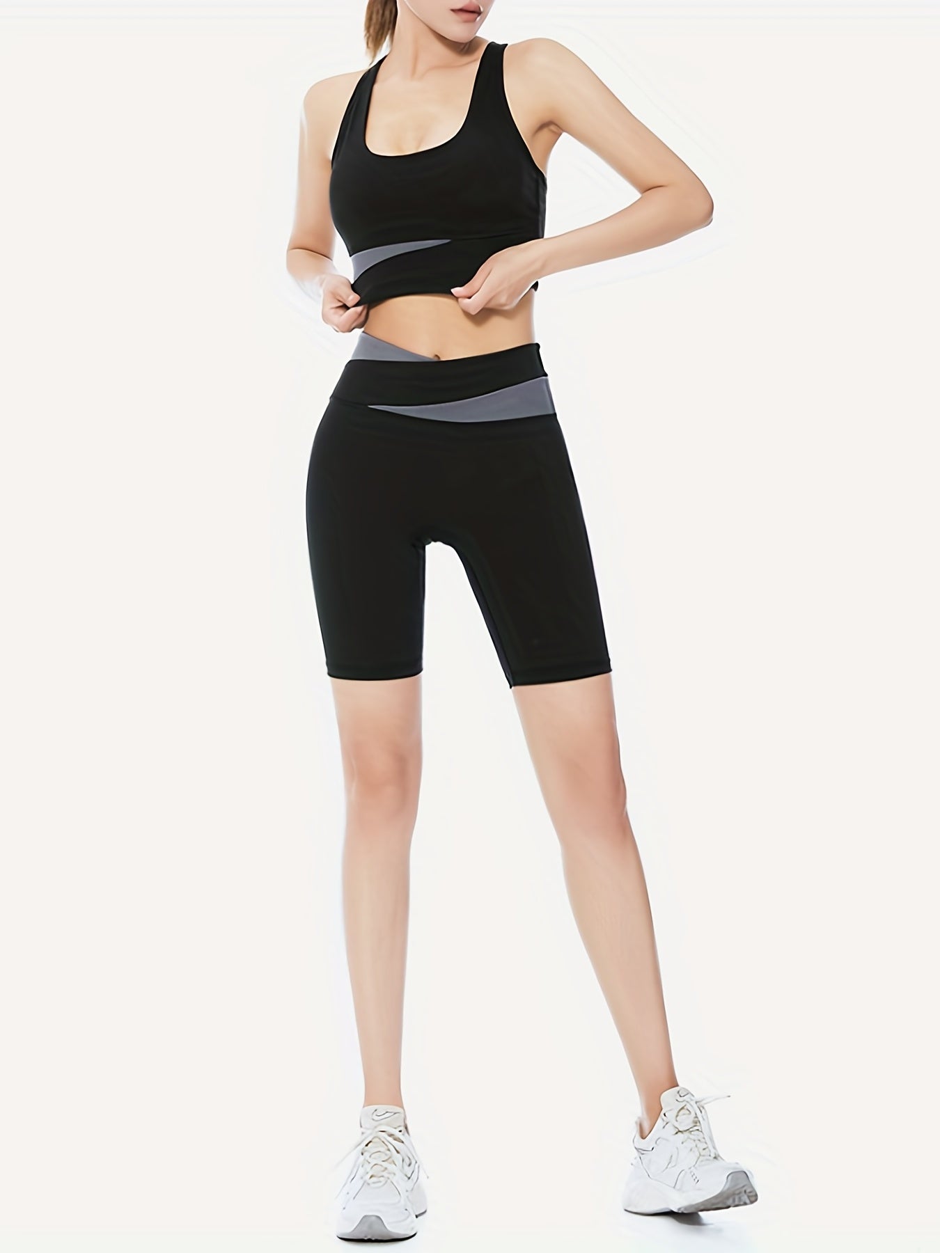 High Waist Yoga Set Gym Clothing Tracksuit Gym Set Fitness Suit