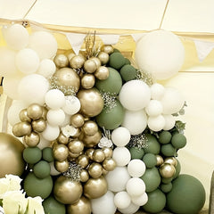 103pcs Green Golden Latex Balloons Wedding Baby Shower Party Decoration