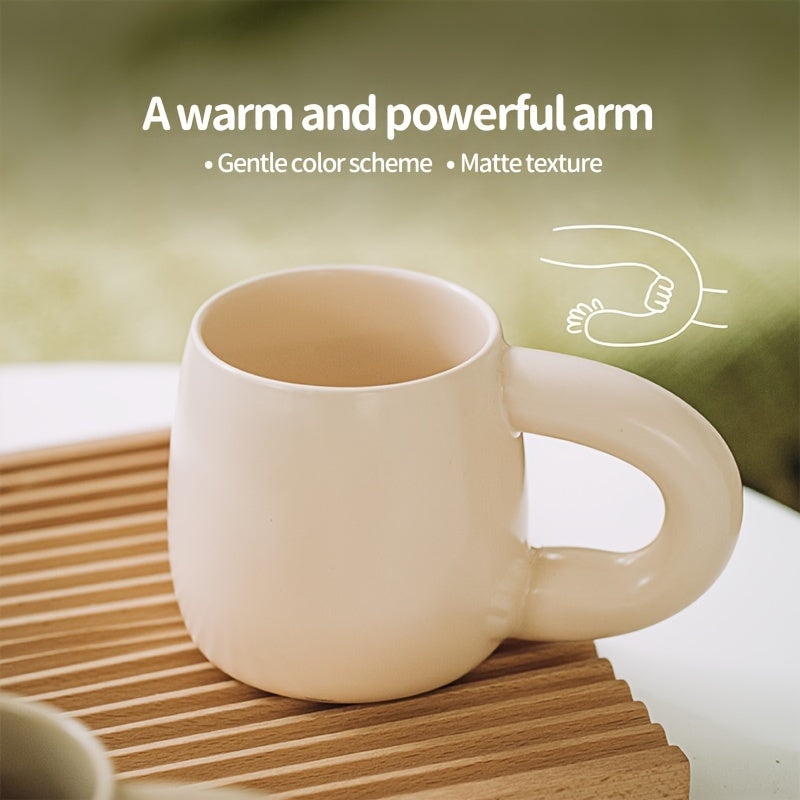 500ML Ceramic Cup with Large Handle and Lid