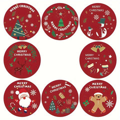 500 Cowhide Adhesive Christmas Stickers Holiday Decoration Label