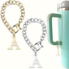 2pcs A Initial Letter Charms Bottle Handle Decorative Pendants