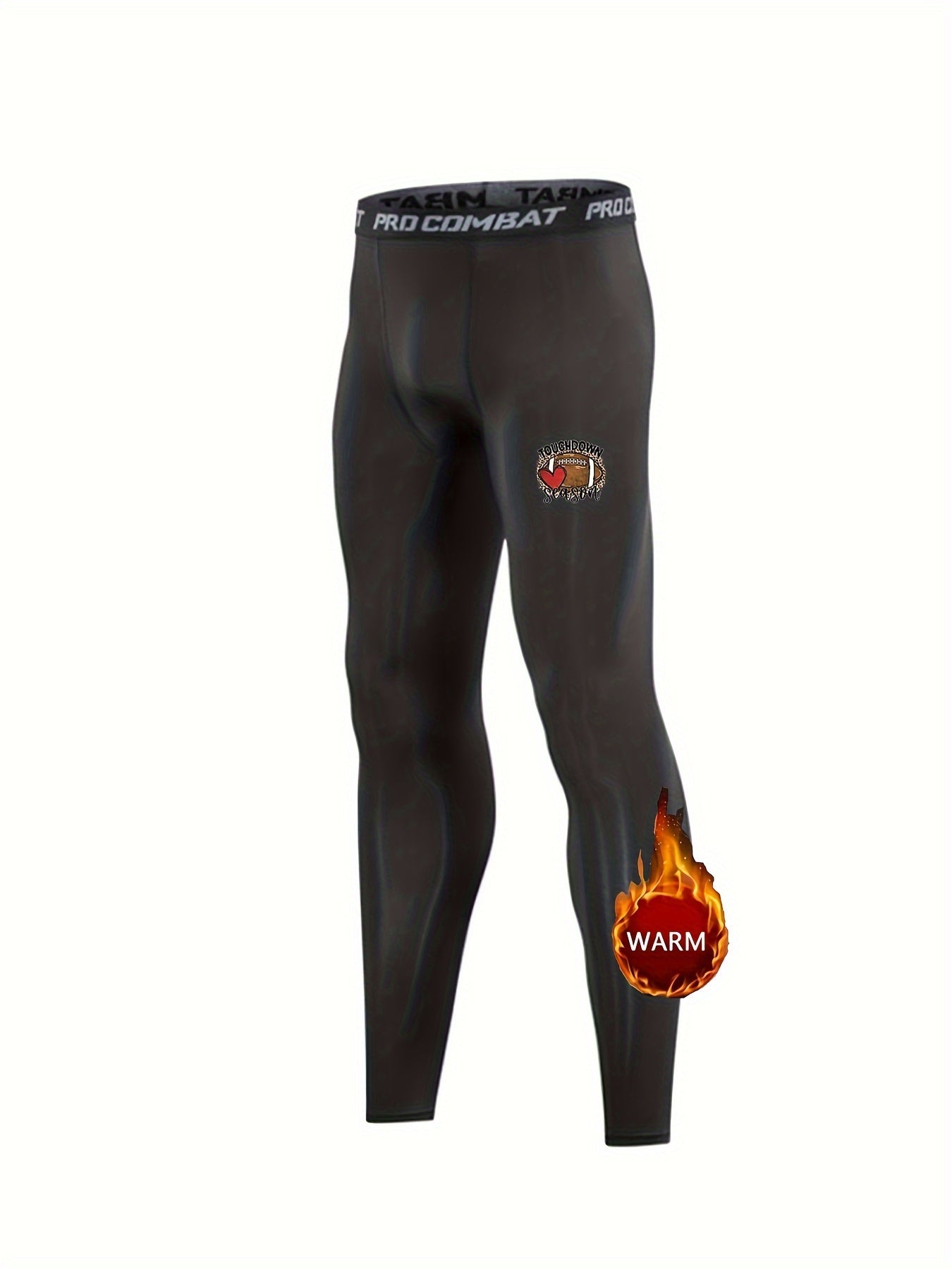 Boys Astronaut & Football Print Compression Base Layer Sports Tights Leggings
