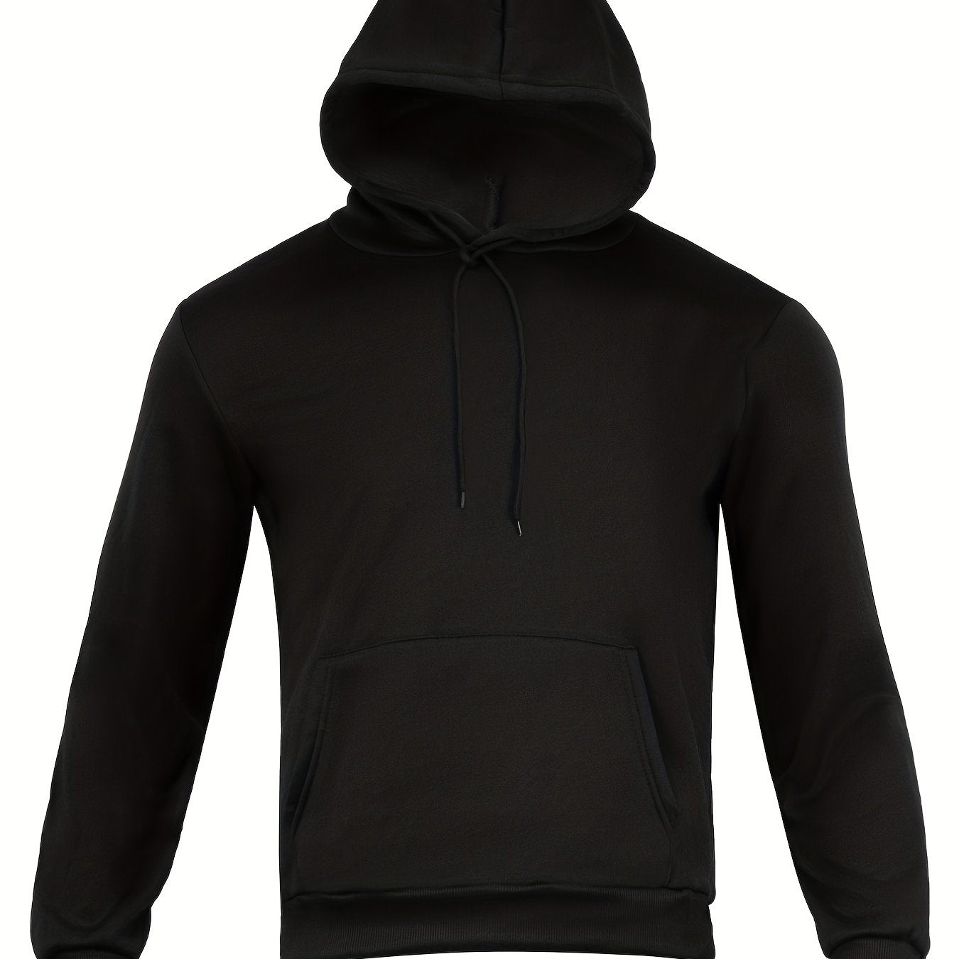 Mens Classic Solid Hoodie Sweatshirt with Kangaroo Pocket