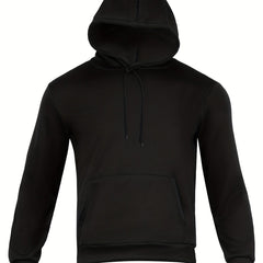 Mens Classic Solid Hoodie Sweatshirt with Kangaroo Pocket