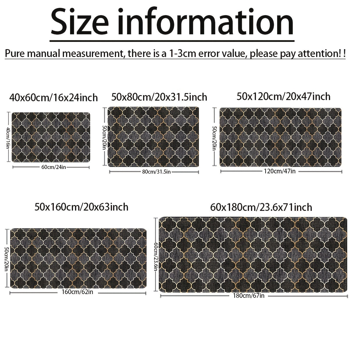Geometric Print Moroccan Area Rugs Long Carpets Anti-slip Mat Room Decoration