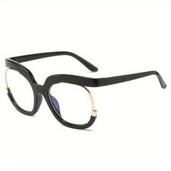 Y2K Clear Lens Round Frame Glasses Anti Light Reading Men Women
