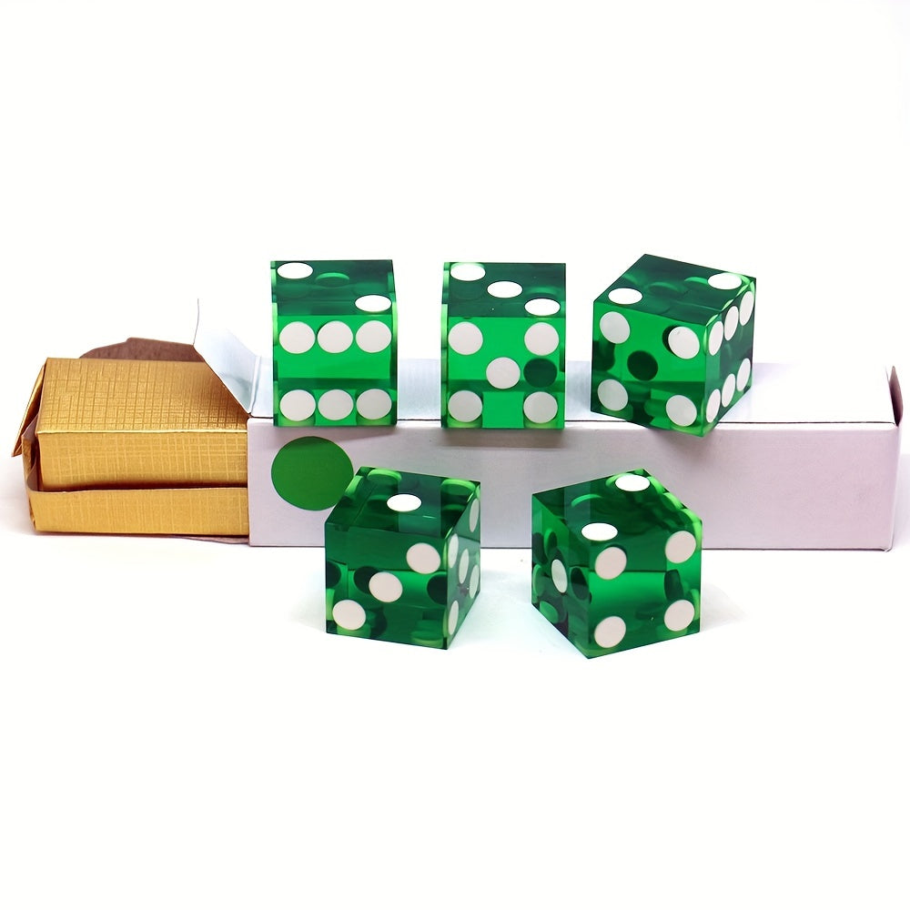 5pcs D6 Acrylic Right Angle Dice Set for RPG