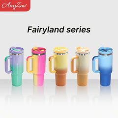 Anyzoo 40oz Gradient Contrast Water Bottle BPA Stainless Steel 100 Leak Proof