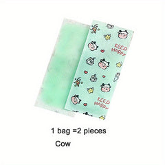 3 Bags Cartoon Cow Printed Cooling Stickers for Baby Student