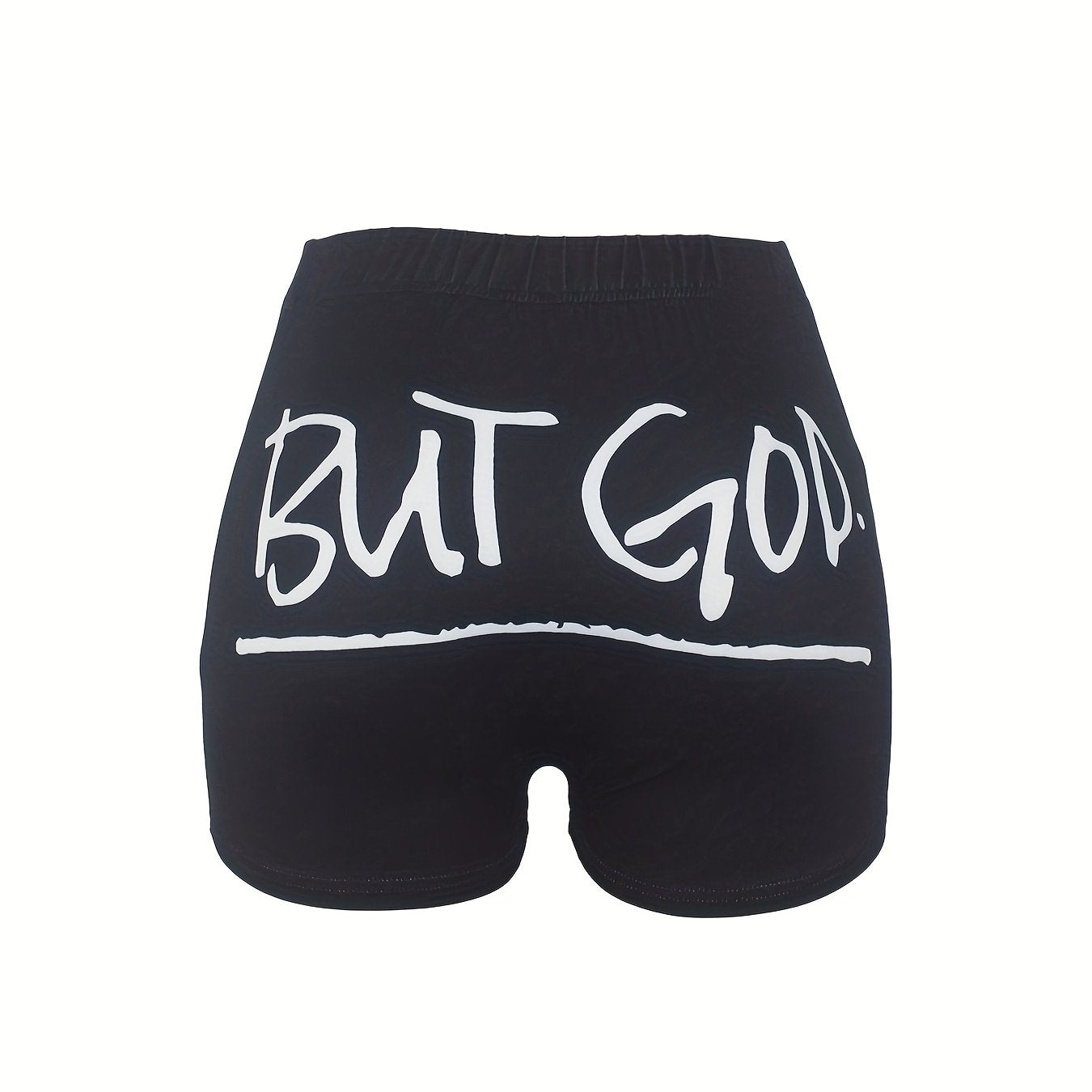 Women's Letter Print Skinny Shorts
