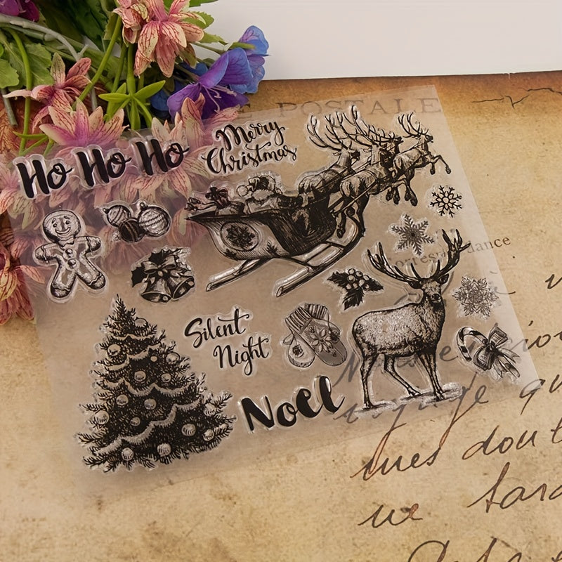 Christmas Tree Deer Silicone Stamp DIY Scrapbook Photo Card Decoration