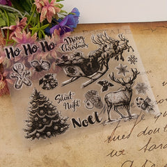 Christmas Tree Deer Silicone Stamp DIY Scrapbook Photo Card Decoration