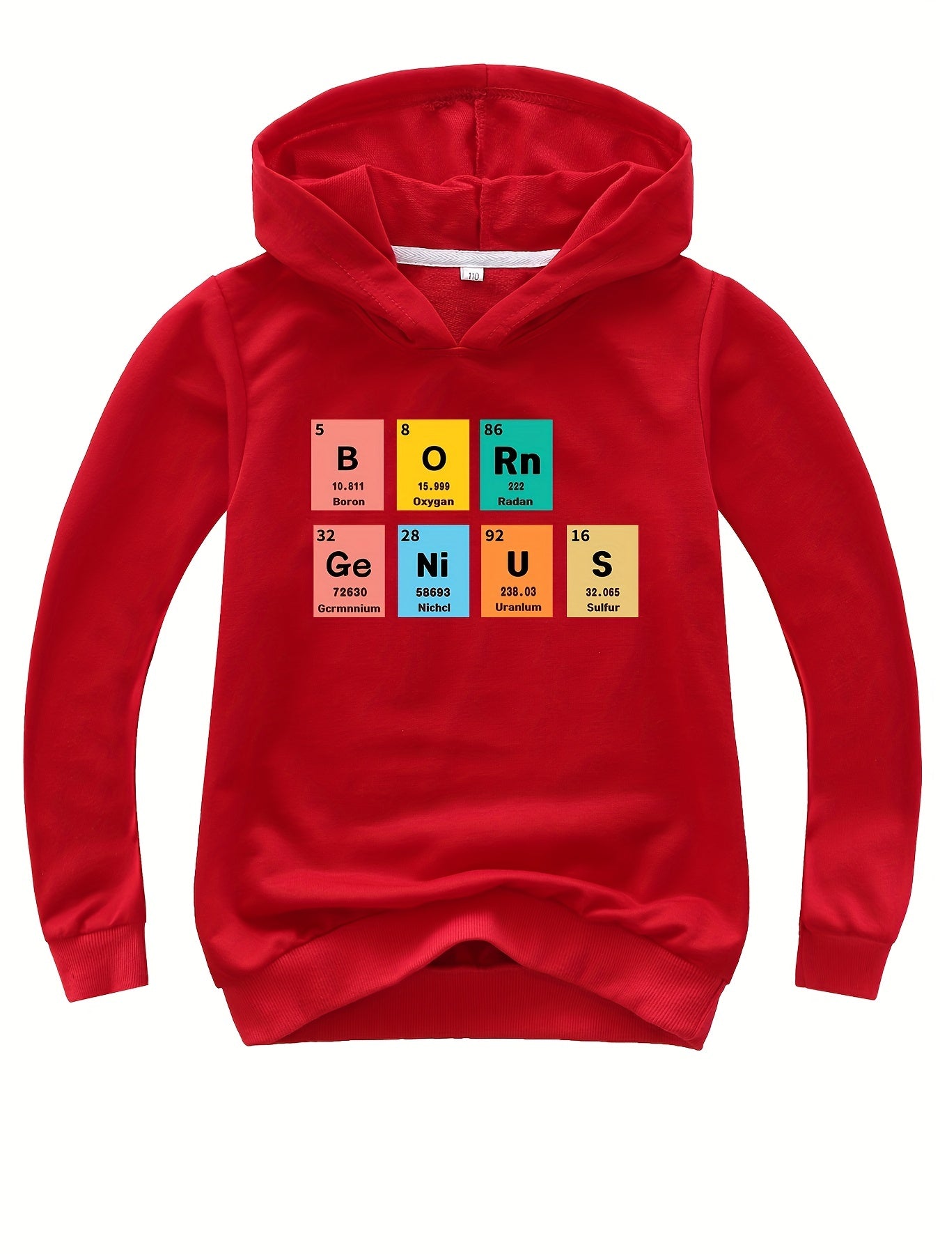 Boys Colorful Elements Hooded Sweatshirt - Size Up