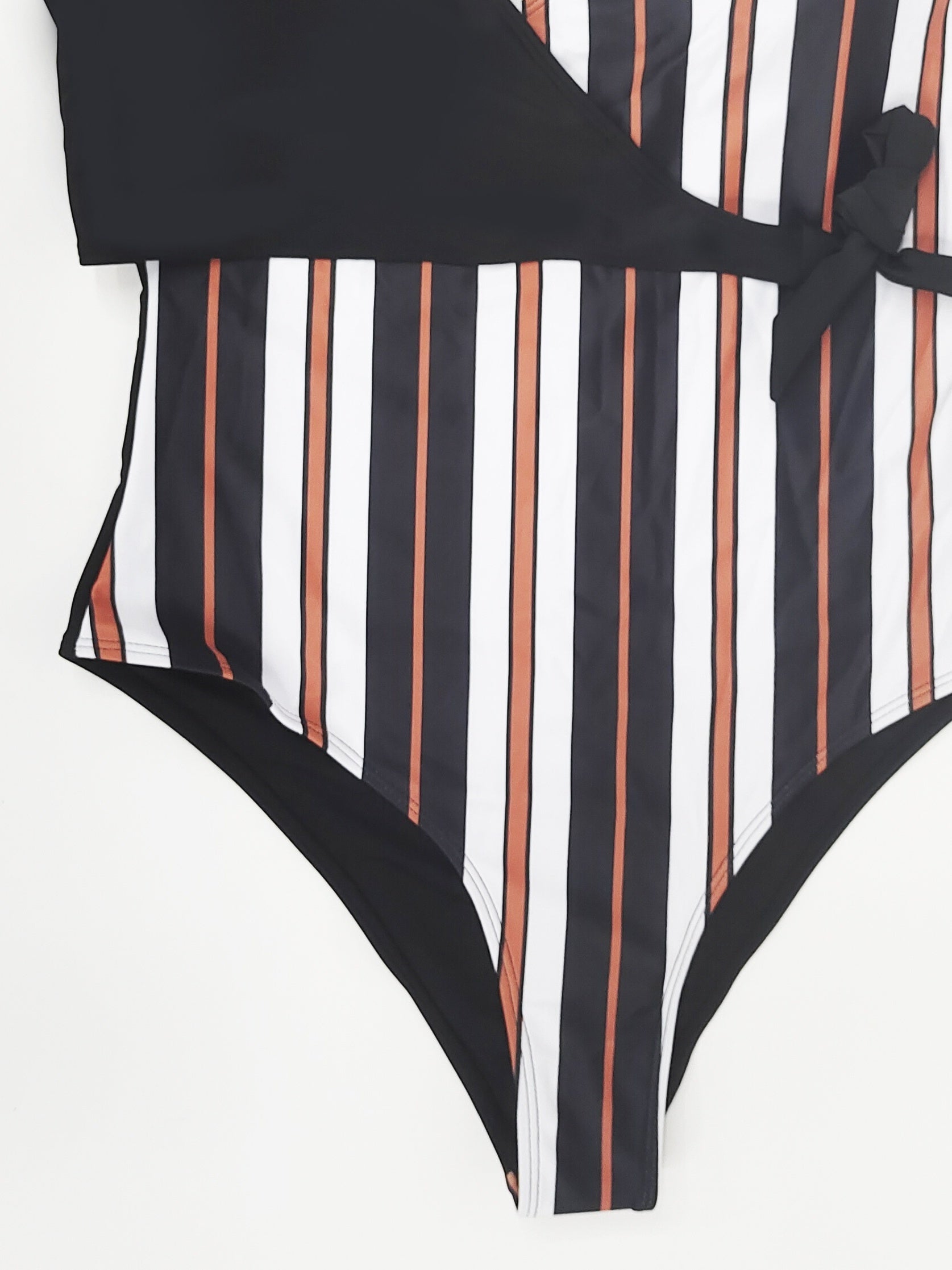 Stripe Print One Piece Swimsuit