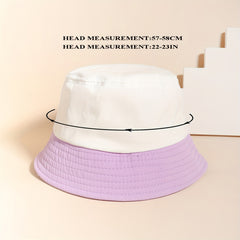 Block Bucket Hat Lightweight Sunshade Basin Hat Casual Breathable Fisherman Cap