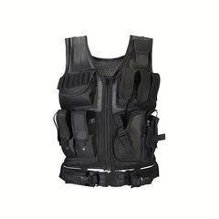 Outdoor Men's Vest With Detachable Belt And Holster