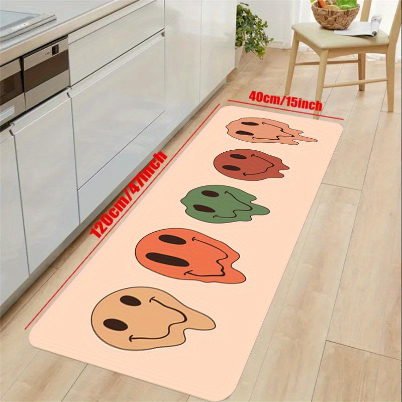 Cartoon Skull Kitchen Rug Soft Anti Fatigue Waterproof Non Slip