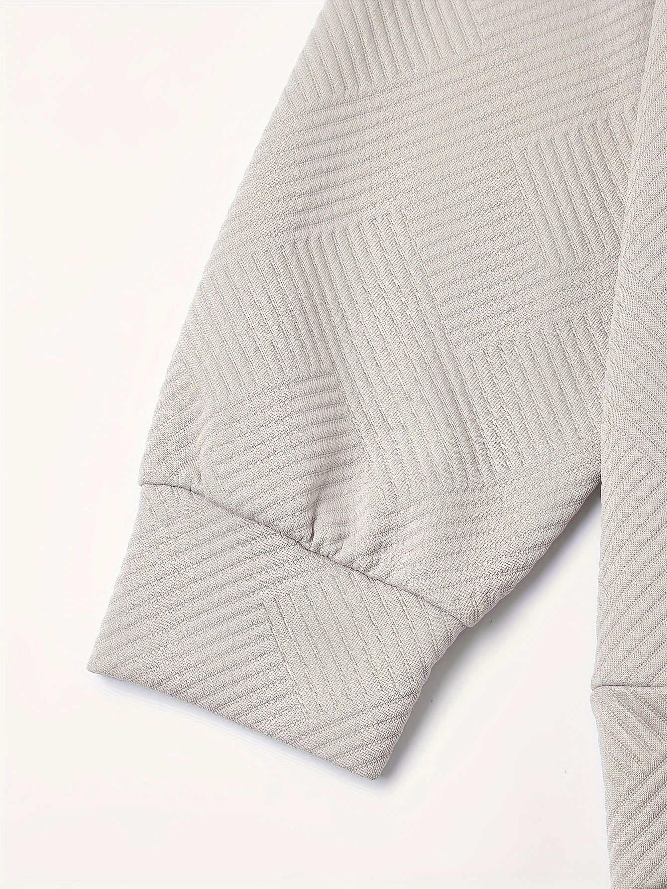 Textured Long Sleeve Top & Tie Waist Shorts Set