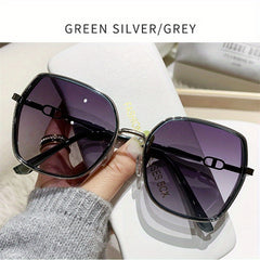 Large Polygon Sunglasses Glitter UV400 Sun Shades Glasses Women
