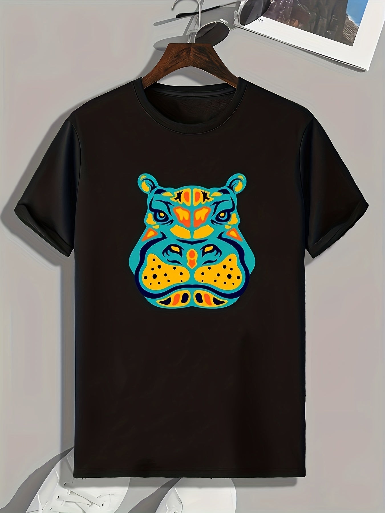Monster Print Men's Graphic T-shirt for Summer