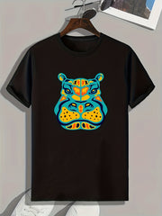 Monster Print Men's Graphic T-shirt for Summer