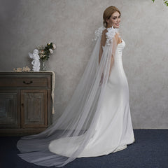 Handcrafted 3D Floral Shawls for Church Wedding Bridal Gown