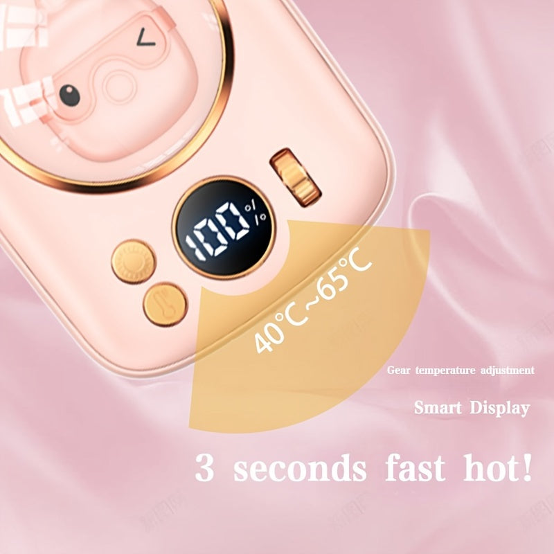 Cartoon Hand Warmer Mobile Phone Power Supply With LED Dazzling Lights