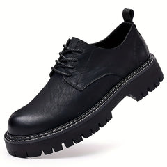 Men's Leather Lace Up Formal Dress Shoes Round Toe Oxford Shoes