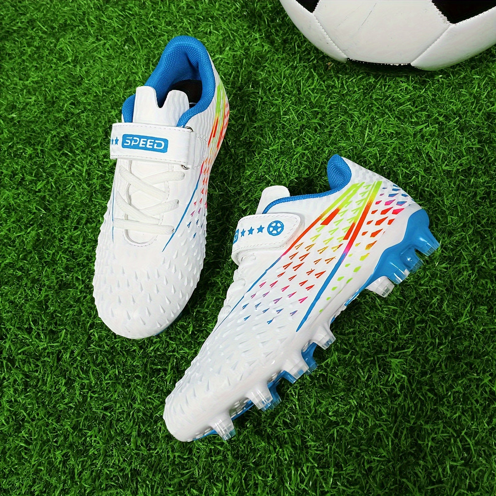Boys' Spiked Non Slip Soccer Cleats - Professional Outdoor Football Shoes