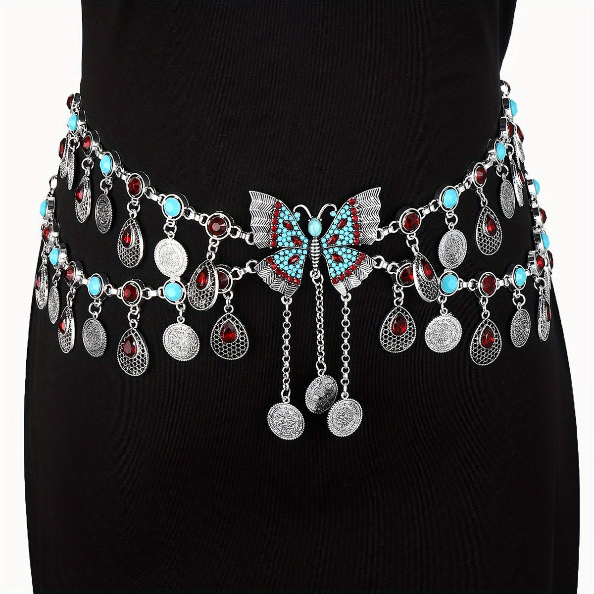 Butterfly Tassel Waist Chain Dance Dress Up Waist Ornaments Boho Ethnic