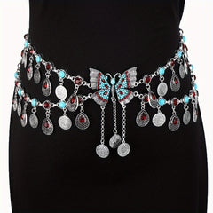 Butterfly Tassel Waist Chain Dance Dress Up Waist Ornaments Boho Ethnic