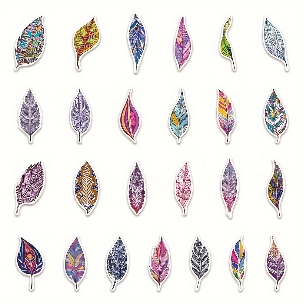 Enamel Leaf Stickers Set - Water Bottles Laptops Luggage Stickers