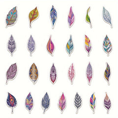 Enamel Leaf Stickers Set - Water Bottles Laptops Luggage Stickers
