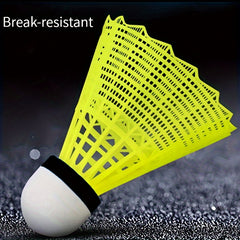 12pcs Nylon Shuttlecocks for Indoor/Outdoor Badminton Training Yellow