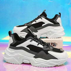 Women's Mesh Platform Sneakers Casual Lace Up Outdoor Shoes