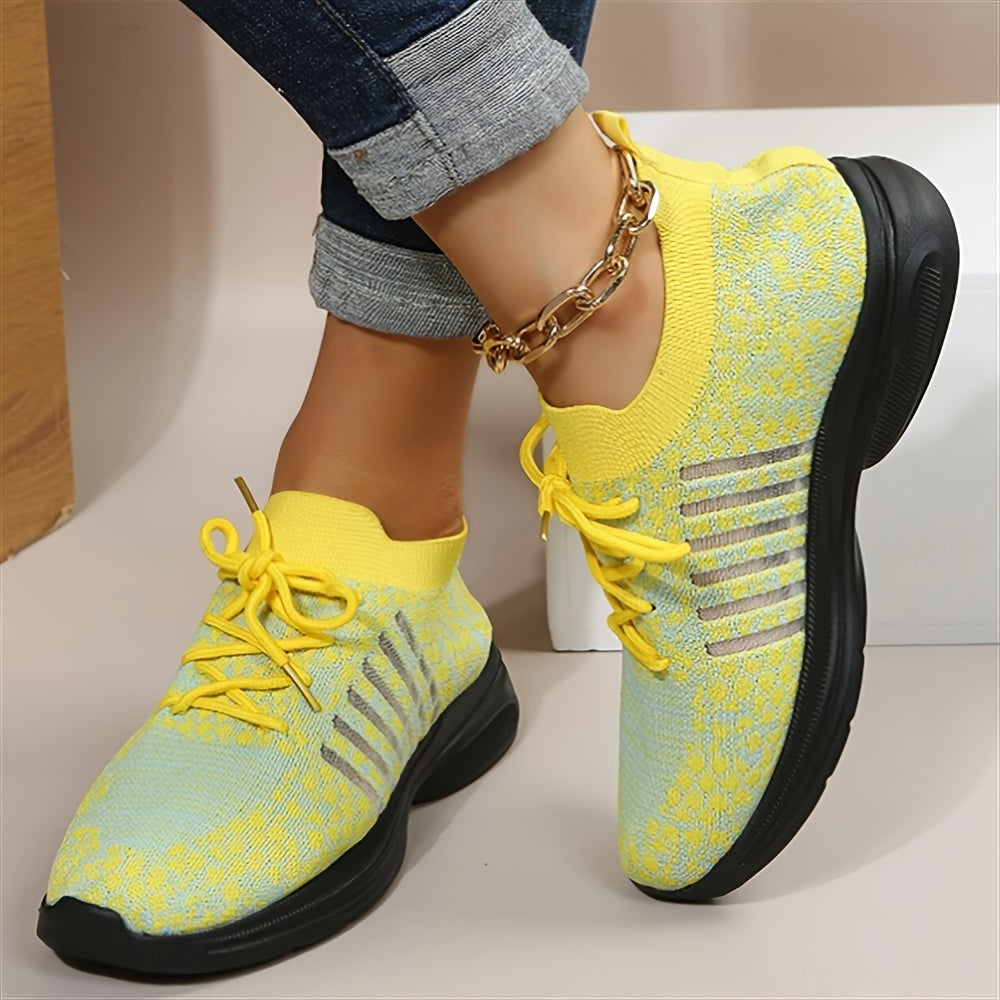 Women's Knit Sports Shoes Mesh Running Tennis Sneakers