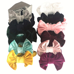 Velvet Bow Baby Headband for 0-3 Years