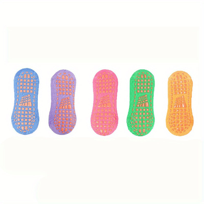5 Pairs Yoga Socks Non Slip with Grips for Fitness Pilates Ballet Dance