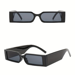 Square Rectangle Small Frame Sunglasses Vintage Retro Tinted Lens Sun Glasses