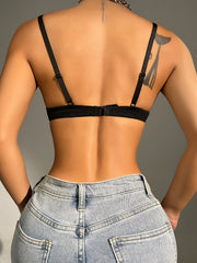 Lace Trim Push Up T-Shirt Bra Scoop Neck Comfort Underwear