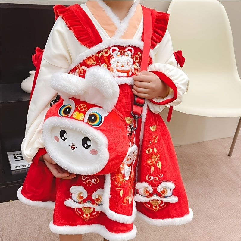 Chinese Year Shoulder Bag Kids Boys Girls Kindergarten Toddler Messenger Bag